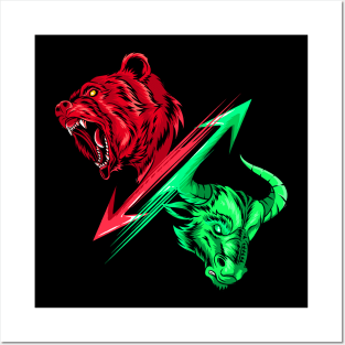 Bearish and bullish crypto market Posters and Art